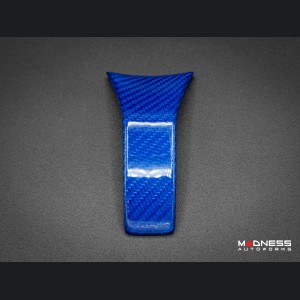 Alfa Romeo Giulia Steering Wheel Trim - Carbon Fiber - Lower Decal Trim - QV Model - 2020+ models - Blue Candy